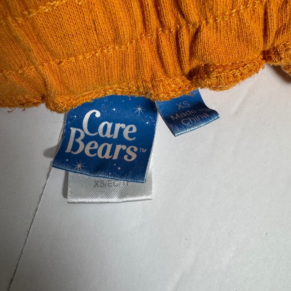 Care Bears Funshine Bear Lounge Shorts Womens XS Orange Embroidered Jersey - Picture 4 of 9